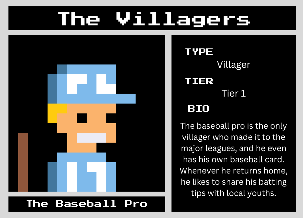 The Baseball Pro biography card